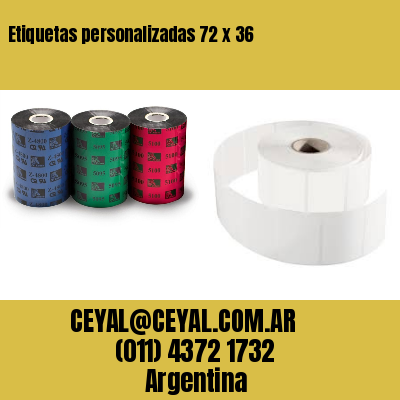 Etiquetas personalizadas 72 x 36
