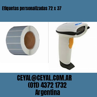 Etiquetas personalizadas 72 x 37