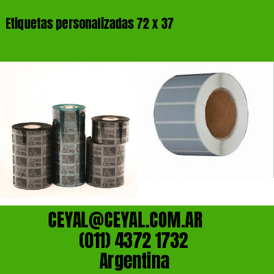 Etiquetas personalizadas 72 x 37