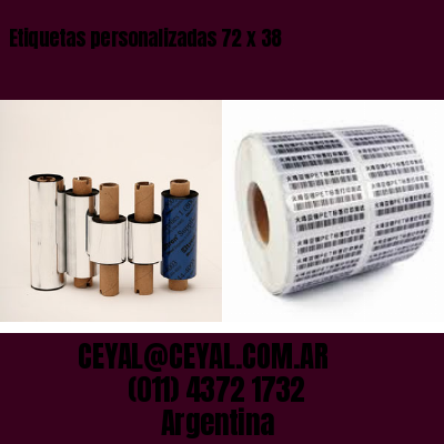 Etiquetas personalizadas 72 x 38