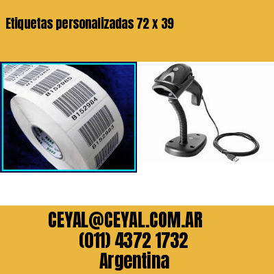Etiquetas personalizadas 72 x 39