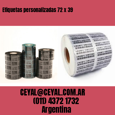 Etiquetas personalizadas 72 x 39