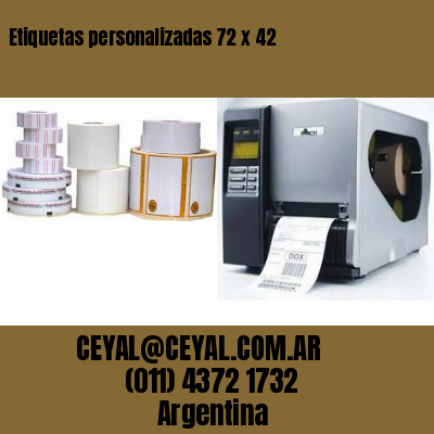 Etiquetas personalizadas 72 x 42