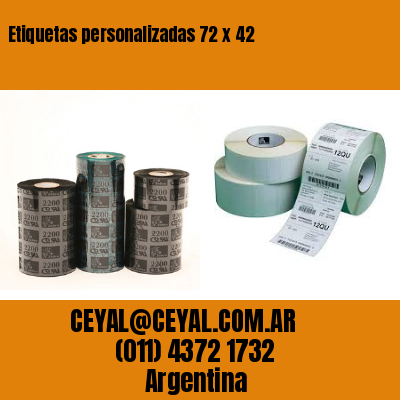 Etiquetas personalizadas 72 x 42