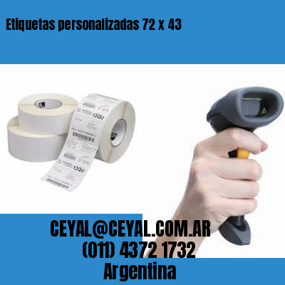 Etiquetas personalizadas 72 x 43