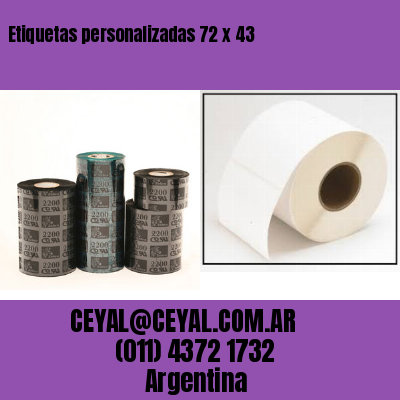 Etiquetas personalizadas 72 x 43