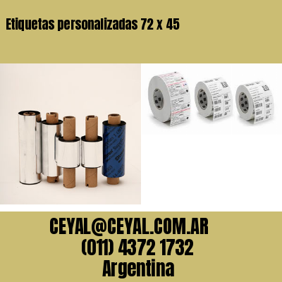 Etiquetas personalizadas 72 x 45
