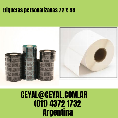 Etiquetas personalizadas 72 x 48