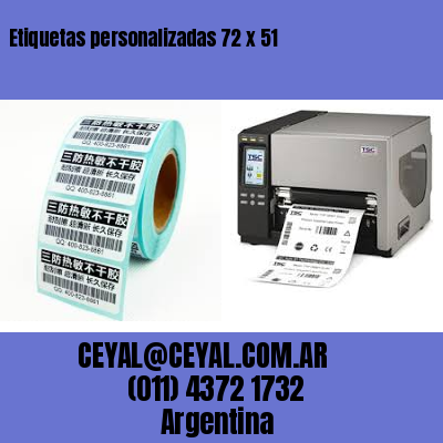 Etiquetas personalizadas 72 x 51