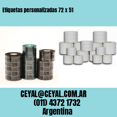 Etiquetas personalizadas 72 x 51