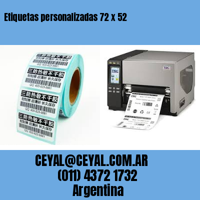 Etiquetas personalizadas 72 x 52