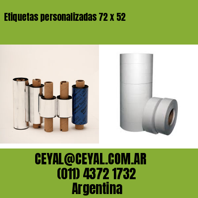 Etiquetas personalizadas 72 x 52