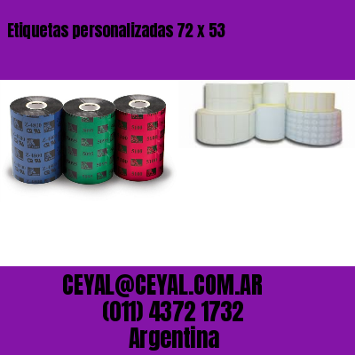 Etiquetas personalizadas 72 x 53