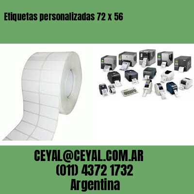 Etiquetas personalizadas 72 x 56