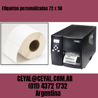 Etiquetas personalizadas 72 x 58