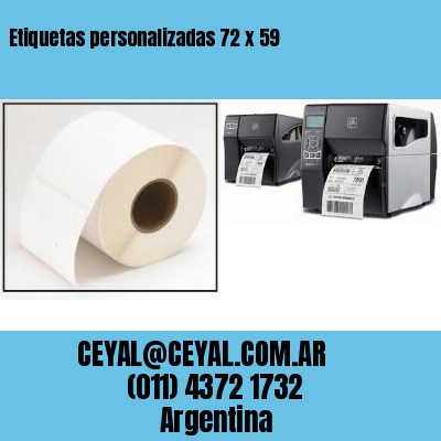 Etiquetas personalizadas 72 x 59