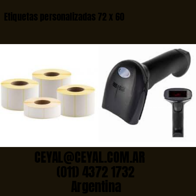 Etiquetas personalizadas 72 x 60