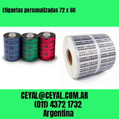 Etiquetas personalizadas 72 x 60