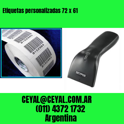Etiquetas personalizadas 72 x 61