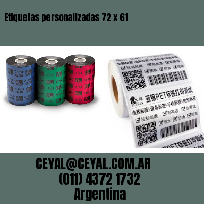 Etiquetas personalizadas 72 x 61
