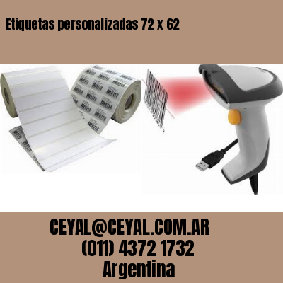 Etiquetas personalizadas 72 x 62