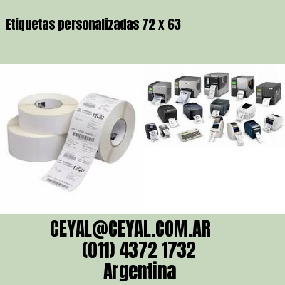 Etiquetas personalizadas 72 x 63