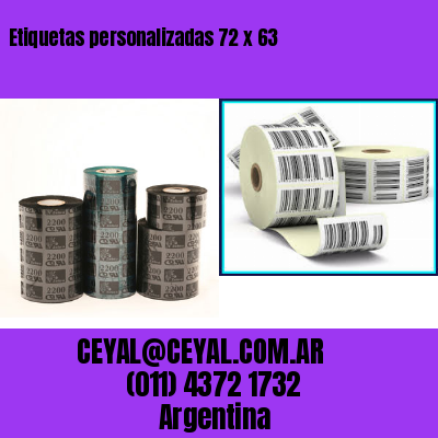 Etiquetas personalizadas 72 x 63