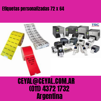 Etiquetas personalizadas 72 x 64