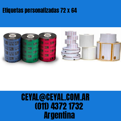 Etiquetas personalizadas 72 x 64