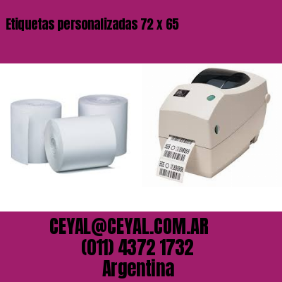 Etiquetas personalizadas 72 x 65