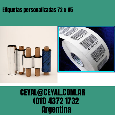 Etiquetas personalizadas 72 x 65
