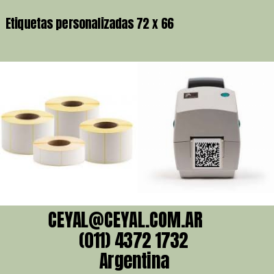 Etiquetas personalizadas 72 x 66
