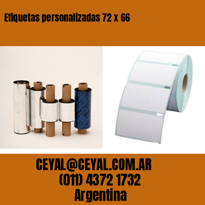 Etiquetas personalizadas 72 x 66