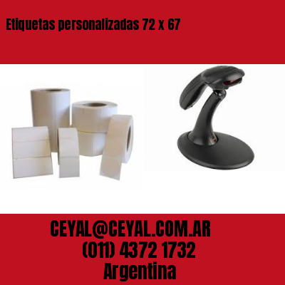 Etiquetas personalizadas 72 x 67