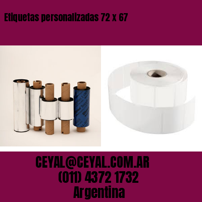 Etiquetas personalizadas 72 x 67