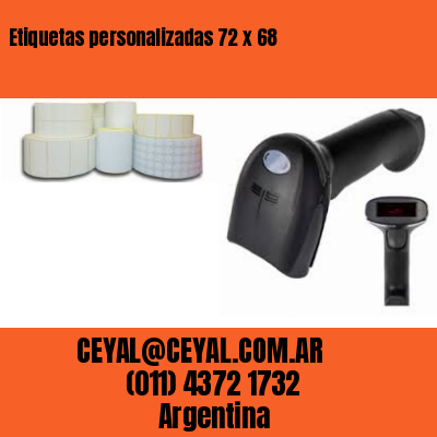 Etiquetas personalizadas 72 x 68