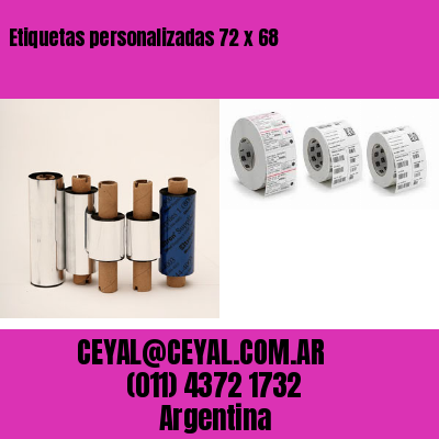 Etiquetas personalizadas 72 x 68