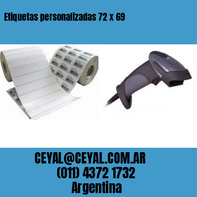 Etiquetas personalizadas 72 x 69