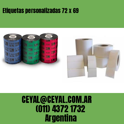 Etiquetas personalizadas 72 x 69