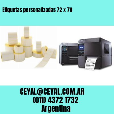 Etiquetas personalizadas 72 x 70