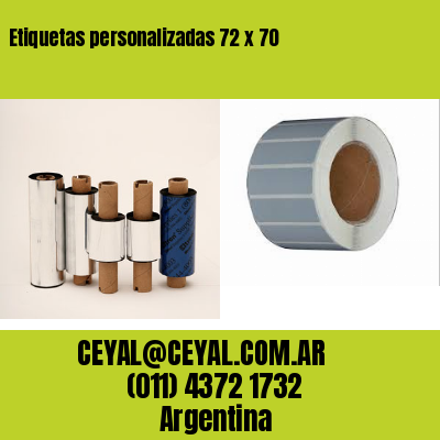 Etiquetas personalizadas 72 x 70