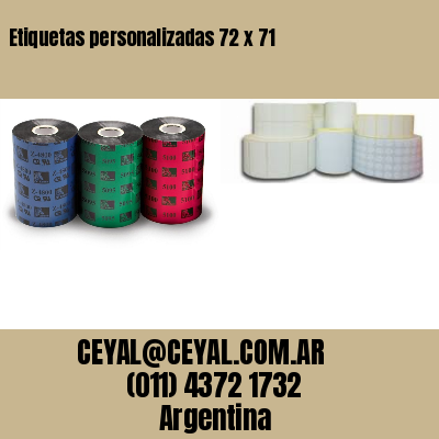 Etiquetas personalizadas 72 x 71
