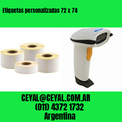 Etiquetas personalizadas 72 x 74