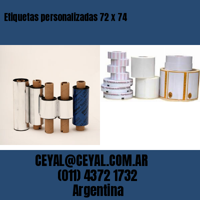 Etiquetas personalizadas 72 x 74