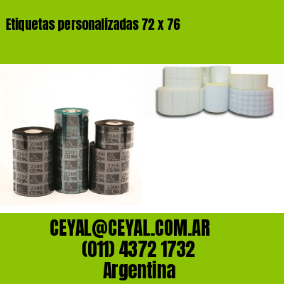 Etiquetas personalizadas 72 x 76