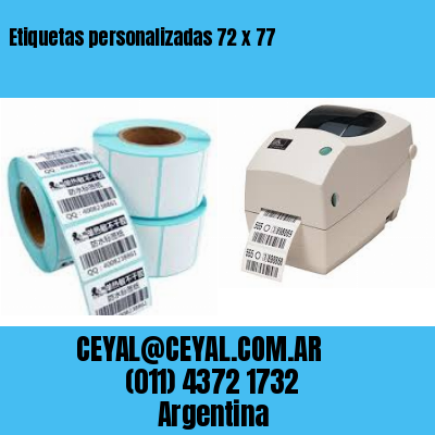 Etiquetas personalizadas 72 x 77