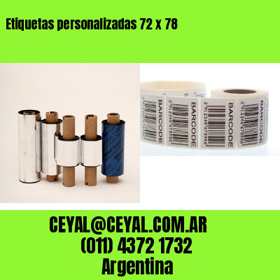 Etiquetas personalizadas 72 x 78