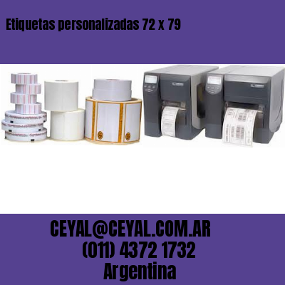 Etiquetas personalizadas 72 x 79