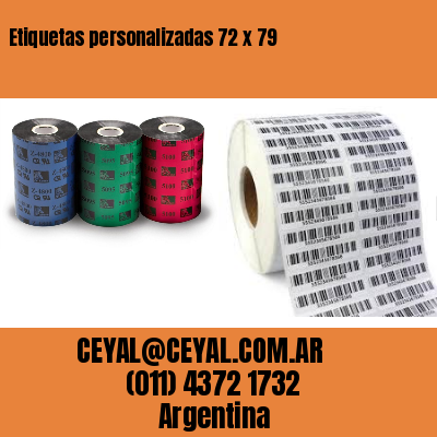 Etiquetas personalizadas 72 x 79