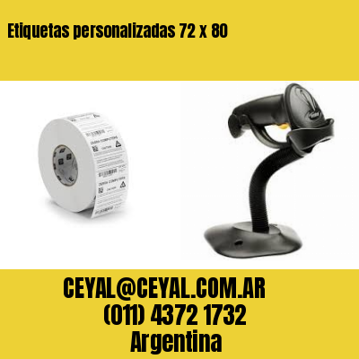 Etiquetas personalizadas 72 x 80